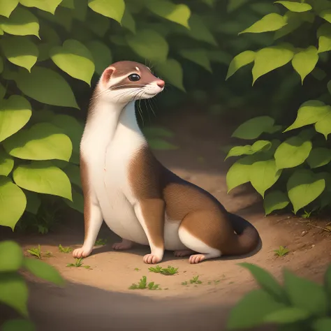 Green nature weasel