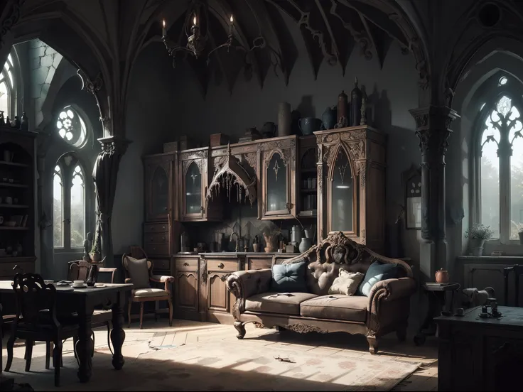 Gothic vampire apartment