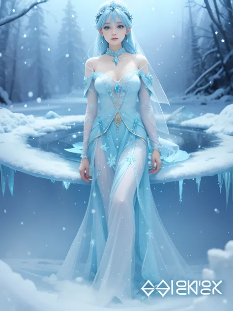 Fairy princess, snow, ice, icy breath, mist breath, cotton, ice blue, forest rings, fairy rings, rings, skin, 24k