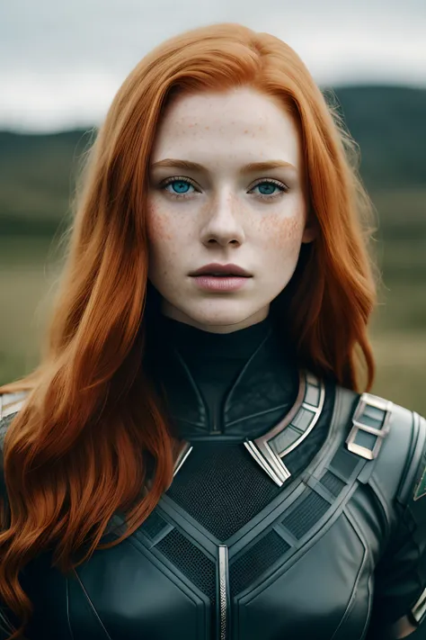 1girl in, age19, Solo, Aesthetic artwork, irish  redhead, wavy ginger hair, shoulder length ginger hair, light grey eyes, some small freckles, pale skin, A-cup, small breasts, runners body, (textured skin, skin pores:1.1), (moles:0.8), imperfect skin, goos...