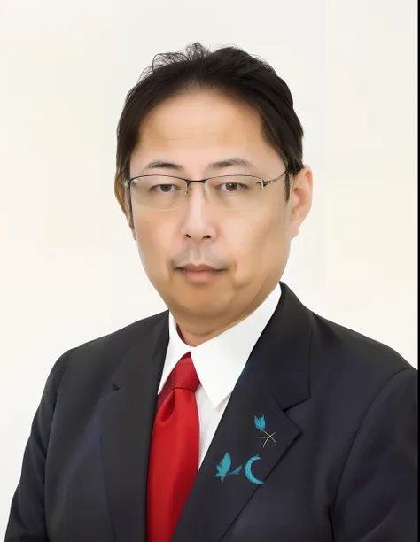 arafed asian man in suit and red tie posing for photo, official government photo, inio asano, yoshikata amano, yoshifumi ushima,...