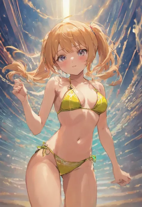 Anime girl in a super tight bikini