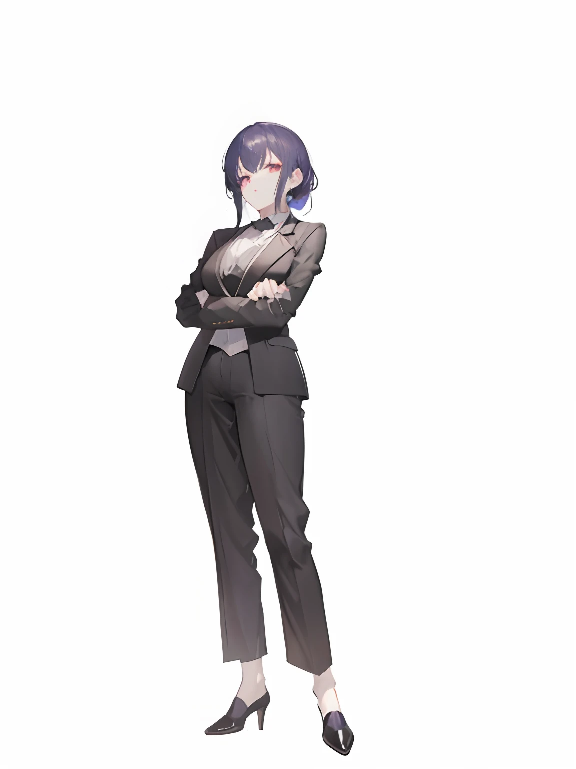 Female anime character in suit and shoes, single character full body, Girl in suit, full body single character, Girl in a suit, full-body character portrait, Full body!!, character full body portrait, standing elegant pose, full body character, Full body i...