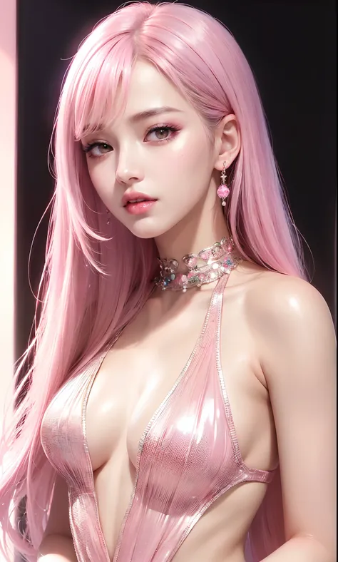 (8k, RAW photo, photorealistic:1.25) ,( lipgloss, eyelashes, gloss-face, glossy skin, best quality, ultra highres, depth of field, chromatic aberration, caustics, Broad lighting, natural shading,Kpop idol) looking at viewer with a serene and goddess-like h...