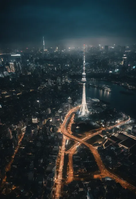 Futuristic cities、kosmos、spaceships、Huge city、Futuristic City Tokyo、Tokyo Skytree、Tokyo 100 Years Later、Megalopolis Tokyo