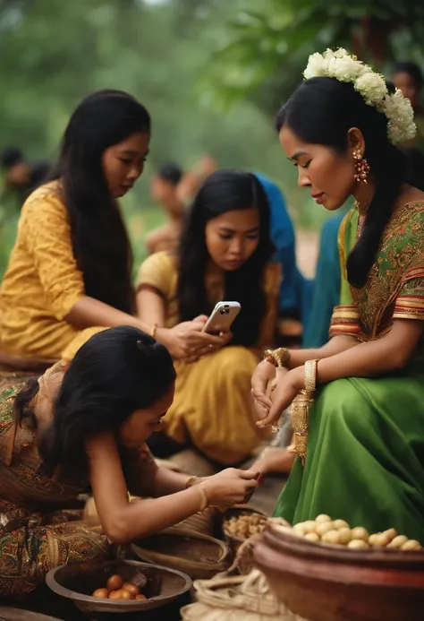 Thai Women Using iPhone in 1970