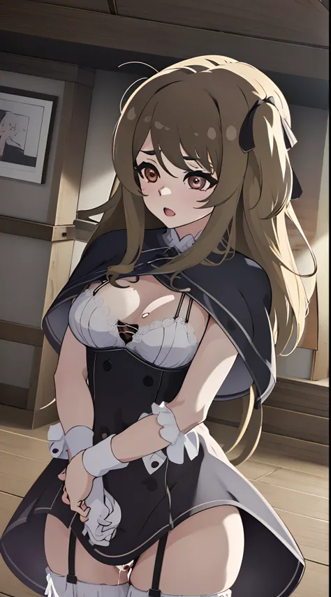 masterpiece, best quality, absurdres , perfect anatomy , Kuo Shenlin ,long hair, bright hair color,((vaginal)) , cameltoe ,(((sex))), all fours, nsfw ,penis,1girl, 1boy,(((busty))),show off nipple ,cum in pussy,(((bukkake))) ,Lace ,heart shaped pupils, gir...