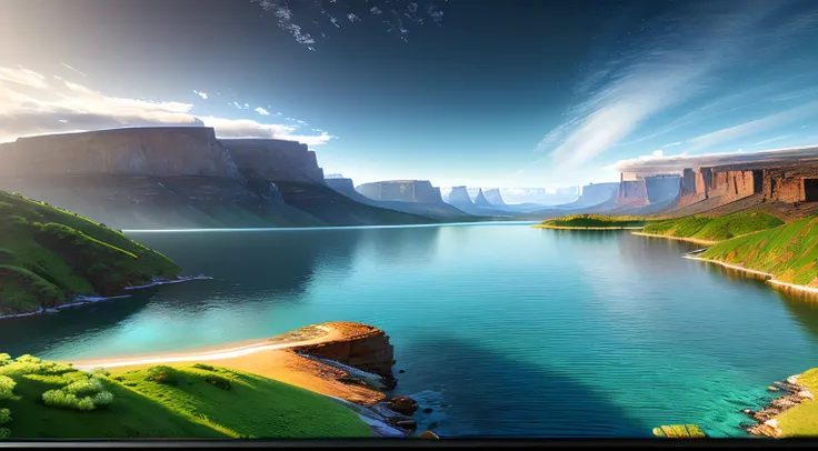 landscape, water (extremely detailed CG unity 8k wallpaper), the most beautiful artwork in the world, professional majestic oil painting, intricate, high detail, sharp focus, dramatic, photorealistic painting