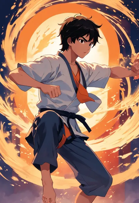 Karate Kid Movies Recreate Battle Scenes Male 25 Years Medium Black Hair Orange Belt