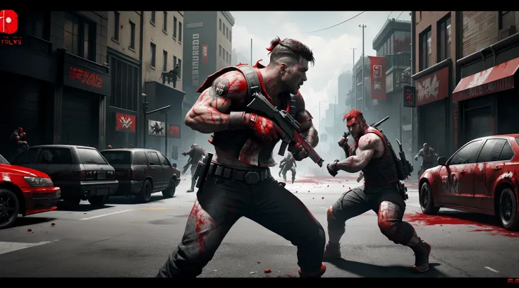 blood sport is coming to the nintendo switch, blood on the streets, fps game concept art, fps game, fps game concept, bloody + concept art, key art, mobile game style, valorant game style, promo art, fps shooter game, concept artstyle, in game style 8k, bl...