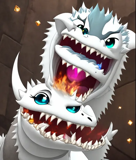 Light fury, grillz, diamonds, dragon