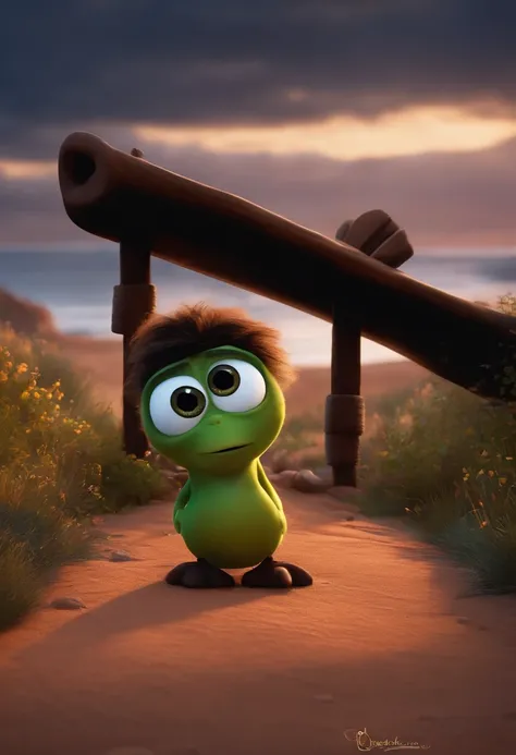 Um filme inspirado na Disney Pixar (atleta de crossfit NEGRO de 37 anos cabelos pretos curtos e olhos pretos) dentro A cena estar na arte distinta do estilo PIXAR, descolada e estilosa