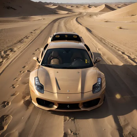 ferrari de luxo no deserto