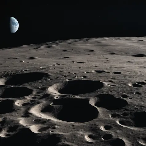 Master Parts、Superior Quality、superior image quality、The 8k quality、Beautiful pictures of the starry sky、magnifica、Arched Milky Way:1.25、Alafed view of Earth from the lunar surface:1.25, Lunar surface, space photo, on the moon, moon background, moon backgr...