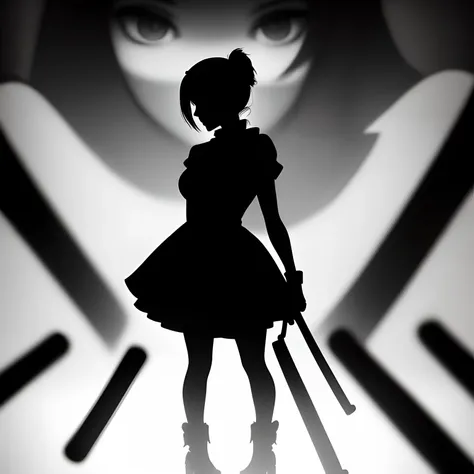 Diet Girl　Black silhouette