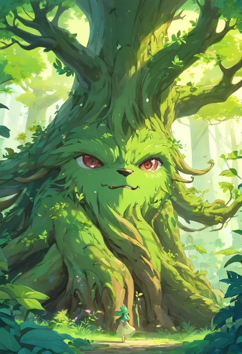 1 Dryad，Cartoon tree close-up，There is a face on it, treant, but rather a, ent treant dryad, the trees are angry, Evil Tree Elves, Groot, character art of maple story, oak tree ent, plant monster, tree druid, of the tree, treebeard, entity, Jane wood art s...