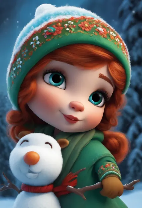 boneco de neve cartoon cute