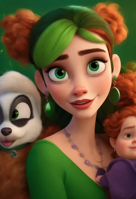 Um filme inspirado na Disney Pixar (MENINA LOIRA MEIO GORDINHA OLHOS VERDES) dentro A cena estar na arte distinta do estilo PIXAR, descolada e estilosa