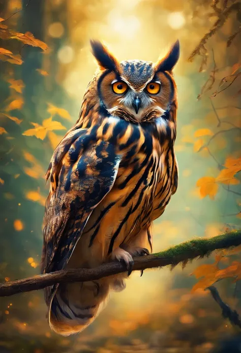 The owl caught a mouse，Fly over the water，inverted image，Sharp focus，Bokeh，depth of fields，Works of masters，super-fine，Hyper-realistic，8K，Best picture quality，Detailed description