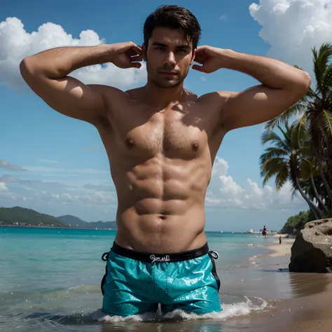 A men wearing bikini