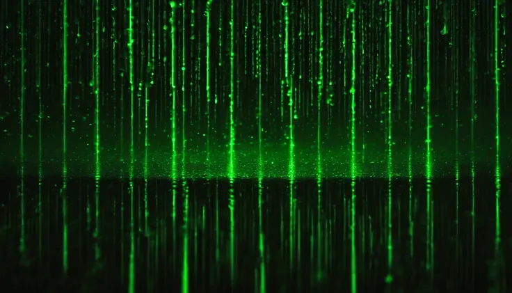 (best quality,4K,ultra realistic:1.2),matrix code,green,rain,3D