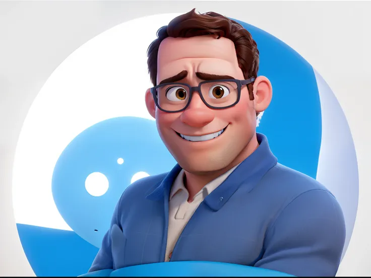 Homem branco estilo disney pixar, alta qualidade, melhor qualidade.