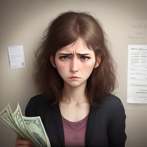 woman is disheveled due to lack of money