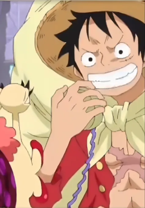 Il y a un homme avec un chapeau et un chapeau de paille, Singe D Luffy, Luffy, in one piece, Luffy (one piece, Singe D. Luffy, Luffy de One Piece, Luffy gear 5, Portrait de Luffy de One Piece, Luffy dressed as Naruto, One-room style, eiichiro oda style, al...