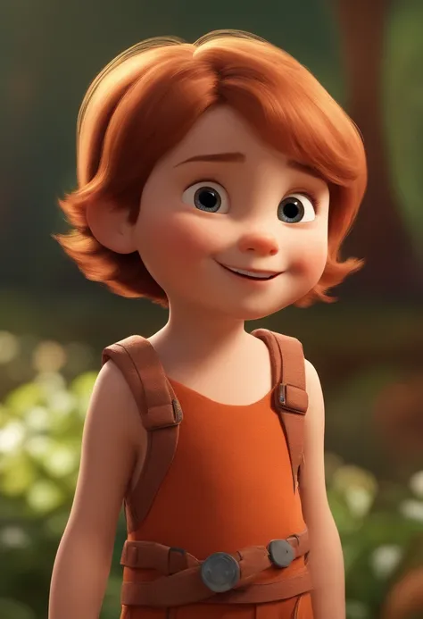 a happy cute kid standing short hair, vestindo uma fantasia espacial, , fundo branco, barnet, Tom, Estilo Pixar, ....3d, desenhos animados, rosto detalhado, asymmetrical 16k