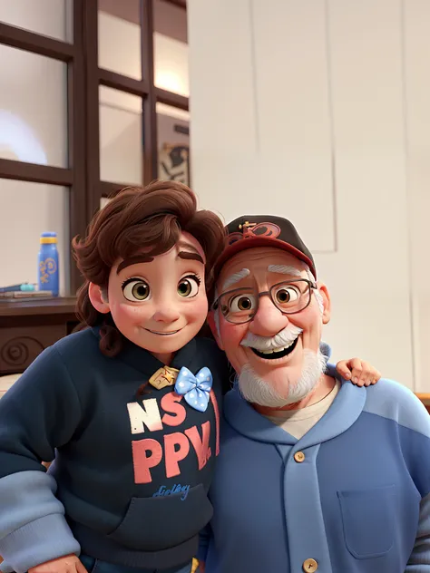 Grandpa and granddaughter, Disney pixar |