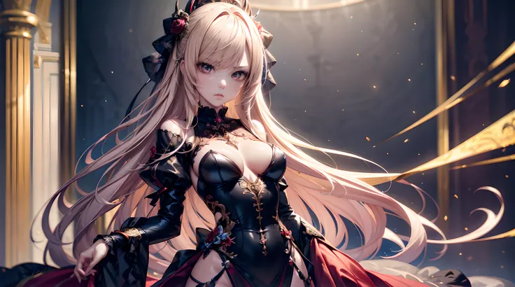 ( 8K, Masterpiece, High Quality, Digital Art, Beautiful and Aesthetic, Hyper Detailed, Anime Aesthetics, Dynamic Lighting, Sharp Focus, Depth of Field, Cinematic Lighting, CG), ( Glossy Skin, Juicy Hips, Perfect Proportions,small breasts)A beautiful mature...