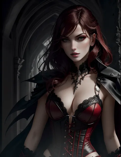 Certo! Here is the description of the vampire with characteristics of Milla Jovovich, Very gothic:

Nome: Valentina Bloodfang
Idade: Aparenta ter 25 anos, But shes a centuries-old vampire.
allure: Valentina possui longos cabelos negros, pale skin and pierc...