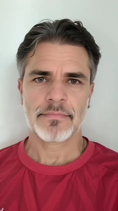 Estilo Pixar, um close up de um homem com barba branca e camisa vermelha, Homens de 50 anos, Homem de 4 0 anos, (38 anos), Homem de 5 0 anos, david rios ferreira, Carmelo Blandino, imagem frontal, icaro carvalho, 38 anos, cerca de 3 5 anos, edu souza