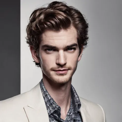 andrew garfield with long curly hair