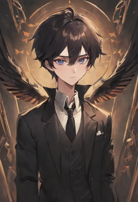 Adult male around 28 years, pale skin, dark long hair, a sharp but pretty face, long lashes, and beautiful eyes, vampire, handsome, formal and gothic attire, calm, bishonen, refined