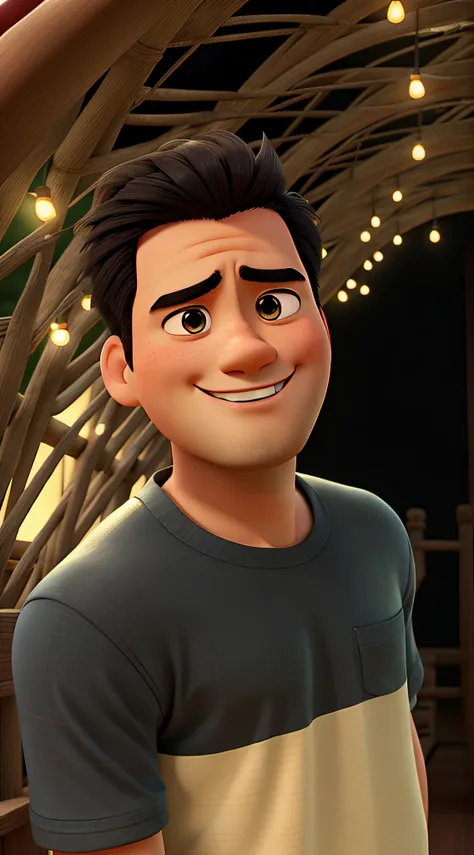 A Japanese Man Disney Pixar Style