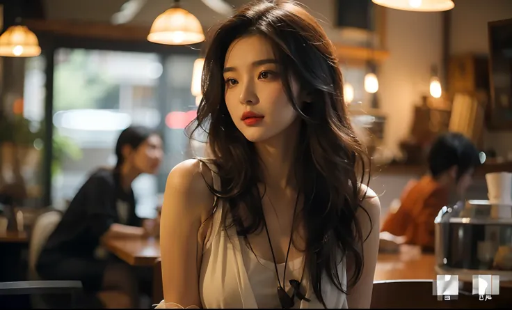 Arafi long-haired woman sitting at a table in the dining room, Beautiful young Korean woman, Gorgeous young Korean woman, beautiful Korean women, Beautiful asian woman, Beautiful Asian girl, A young Asian woman, Beautiful young Asian woman, Korean woman, A...