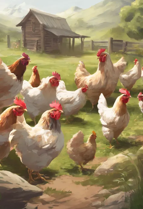 Make a video of 7 grass-fed chickens