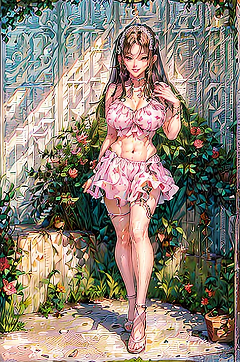 (best quality, masterpiece, best_quality, ultra-detailed, best anatomy, immaculate:1.3), (milf:1.28), (1girl), alluring face, sm...