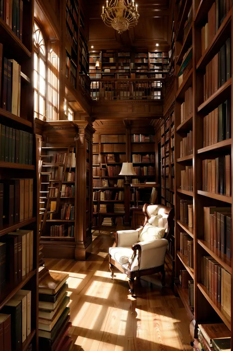 Majestic, library, books, bookshelves, beautiful, cozy