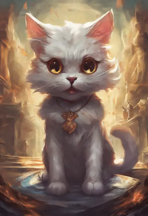 Cat Head art cleans fantasy