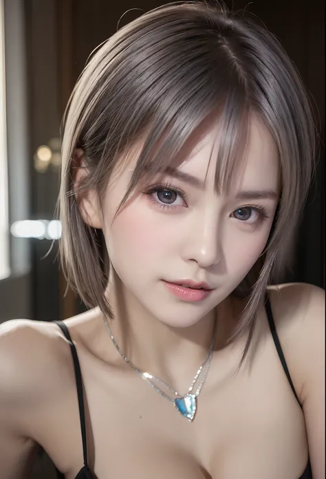 (8k, photorealistic, raw photo, of the highest quality: 1.3), (1girl in), super beautiful, (realistic face), (boyish, silver col...