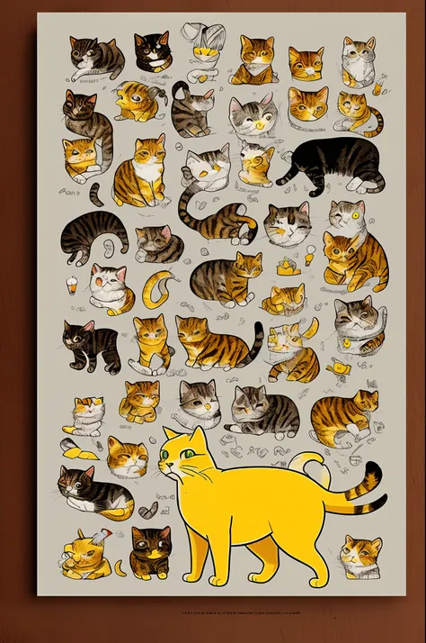 Cat illustration like The Simpsons