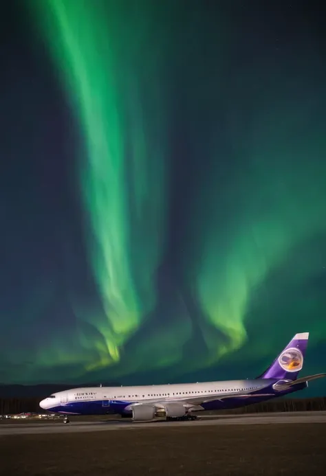 Jumbo jets flying under the Northern Lights、Magnificent Northern Lights、Shining Northern Lights、Aurora(7 colors)、Iridescent Northern Lights、Curtains of the Northern Lights、Jumbo Jet 777 is flying