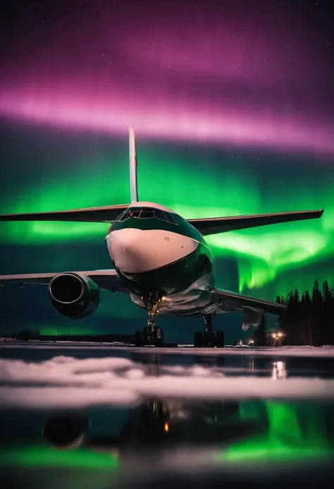 Jumbo jets flying under the Northern Lights、Magnificent Northern Lights、Shining Northern Lights、Aurora(7 colors)、Iridescent Northern Lights、Curtains of the Northern Lights、Jumbo Jet 777 is flying