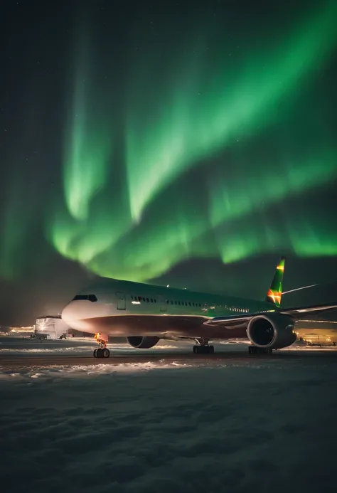 Jumbo jets flying under the Northern Lights、Magnificent Northern Lights、Shining Northern Lights、Aurora(7 colors)、Iridescent Northern Lights、Curtains of the Northern Lights、Jumbo Jet 777 is flying