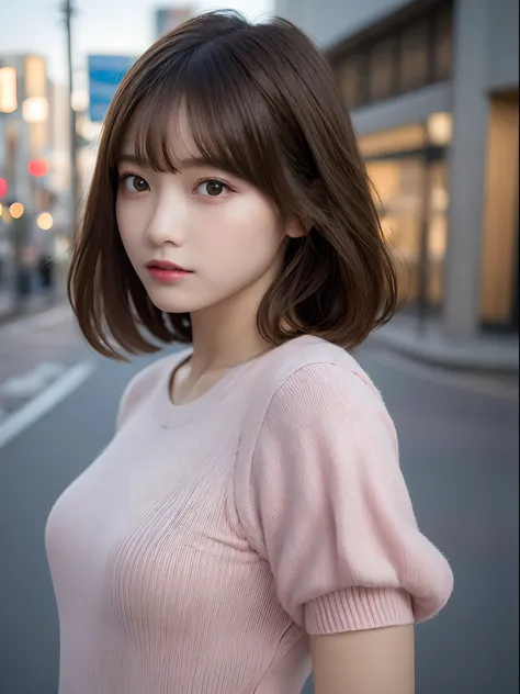 Detailed details,、hight resolution、hightquality、Perfect dynamic composition、Beautiful detailed eyes、short-hair、Small breasts、Natural Color Lip、Kamimei、Shibuya、20 years girl、1 persons、Transparent skin、Glowing hair、masutepiece、Best Quality、finely detail、high...