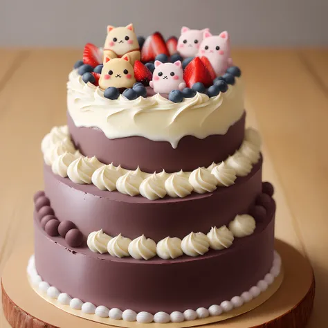 a cake　Top image quality　It looks delicious　kawaii　Raw photo