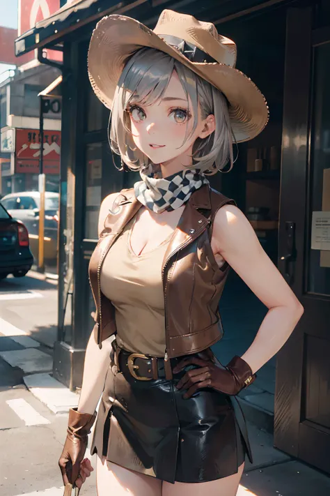 a 20 yo woman、a blond、Big smile、turned around、(hi-top fade:1.3)、dark themed、Muted Tones、Subdued Color、highly contrast、(natural skin textures、Hyper-Realism、Soft light、sharp)、＜Quality Improvement Prompts＞
＜Character appearance、Background and other prompts＞
B...