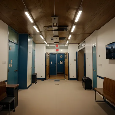 Interior of a police station in London scenery, boa qualidade